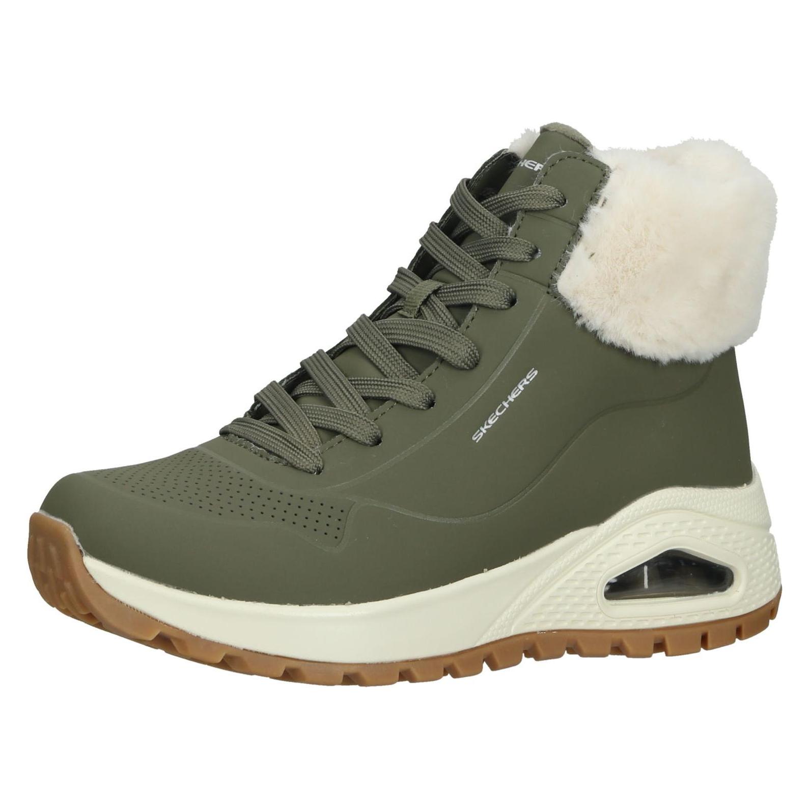 Skechers, Damen, Boots + Stiefel, Uno Rugged Fall Air Damen Sneaker, Grün, (36)