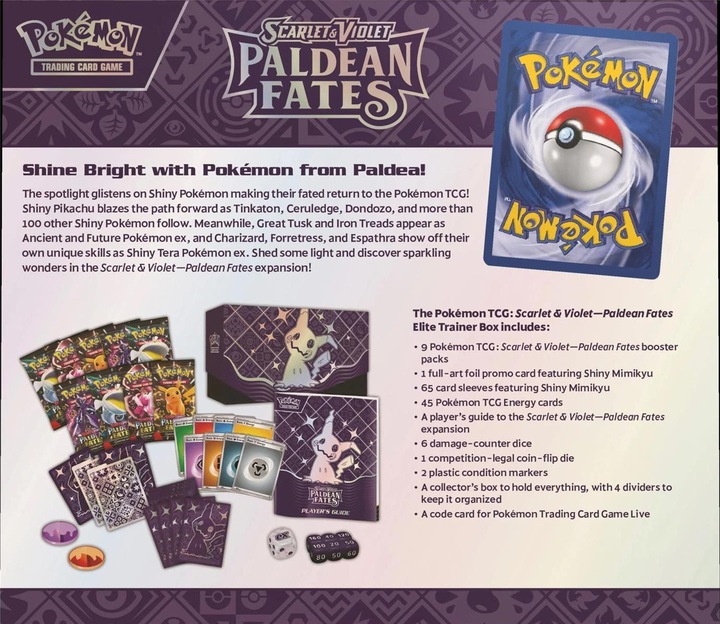 Produktbild Pokémon SV04.5 - Elite Trainer Box (Englisch, Elite / Top Trainer Box)
