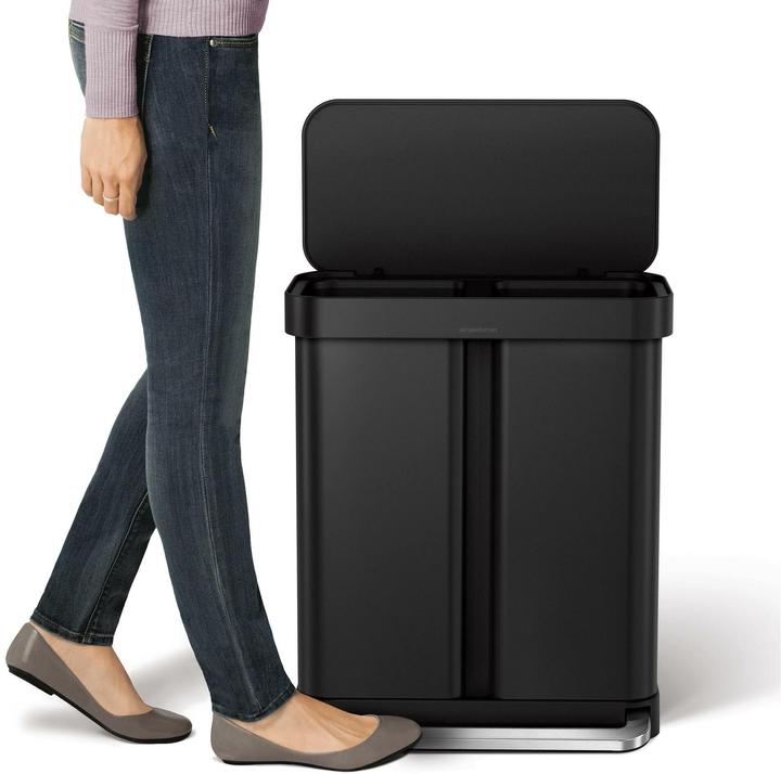 Actual product image Simplehuman Abfalleimer Step Can 34+24 l Schwarz (58 l)