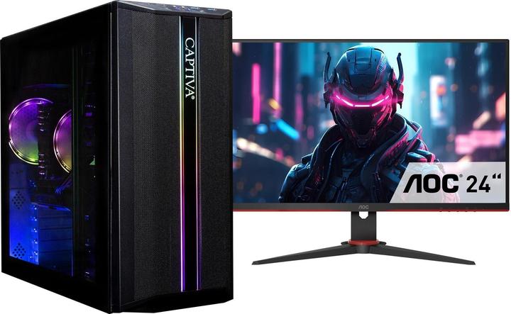 Image du produit Captiva PC Advanced Gaming R93-287 TFT Bundle (Ryzen 5 5500/RTX5060 8GB GDDR7/SSD 1TB/32GB/WLAN/w/o OS) (1000 Go, 32 Go, AMD Ryzen 5 5500, GeForce RTX 5060)