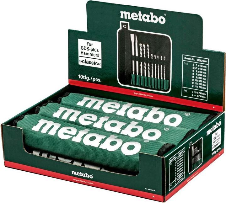 Produktbild Metabo Classic-Bohrer-/ Meisselsatz (10 mm, 12 mm, 14 mm)