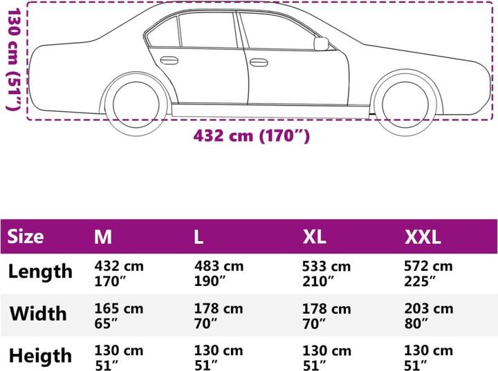 Nutritional values and ingredients vidaXL Car cover for limousines with buckle straps Full