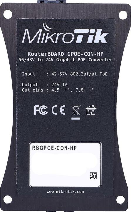 Productafbeelding MikroTik 48 tot 24V Gigabit PoE