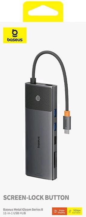 Immagine prodotto Baseus Serie Metal Gleam dokovací stanice HD HUB typu C (USB-C, 11 porte)