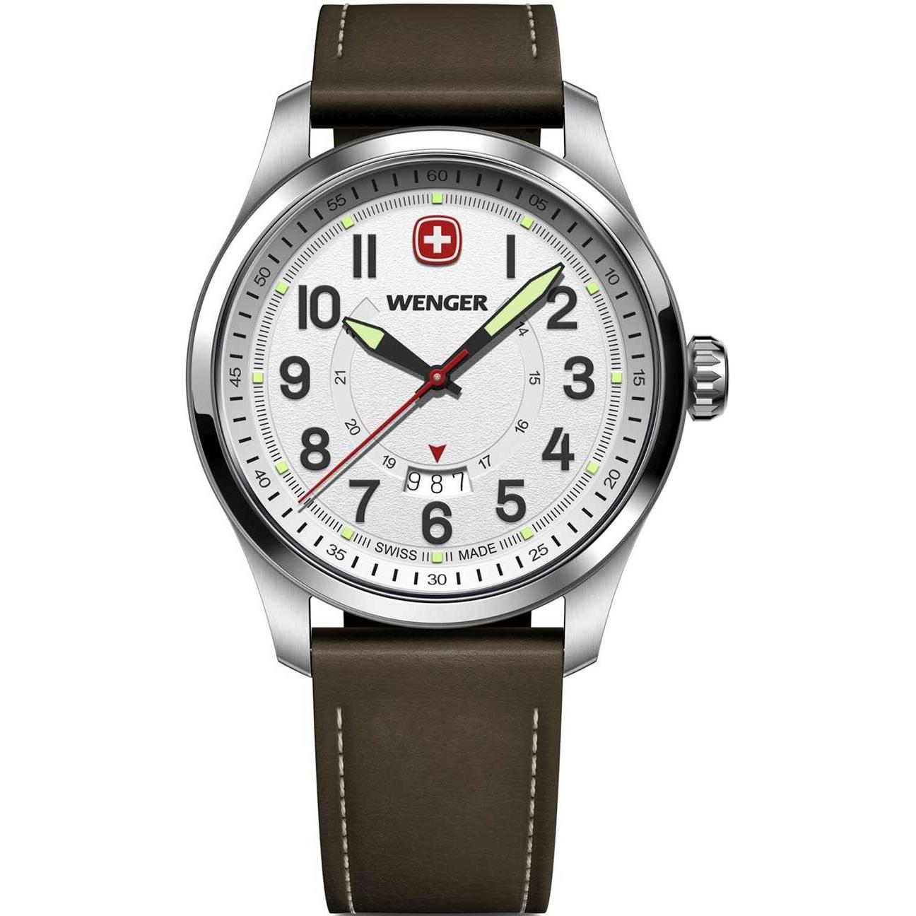 Wenger, Armbanduhr, Terragraph 01.0541.120, Braun, (Swiss Made)