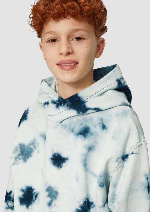 Produktbild s.Oliver Sweatshirt Oversized-Sweatshirt mit Kapuze in Batik-Optik (170, 176)