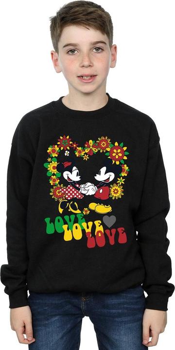 Produktbild Disney Mickey And Minnie Mouse Hippie Love Sweatshirt Jungen (140, 146)