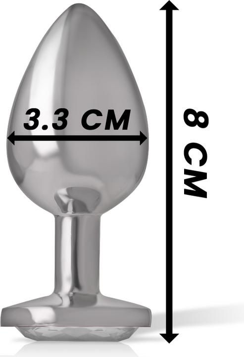 Image du produit Intense White Heart Aluminium Métal Anal Plug Taille M