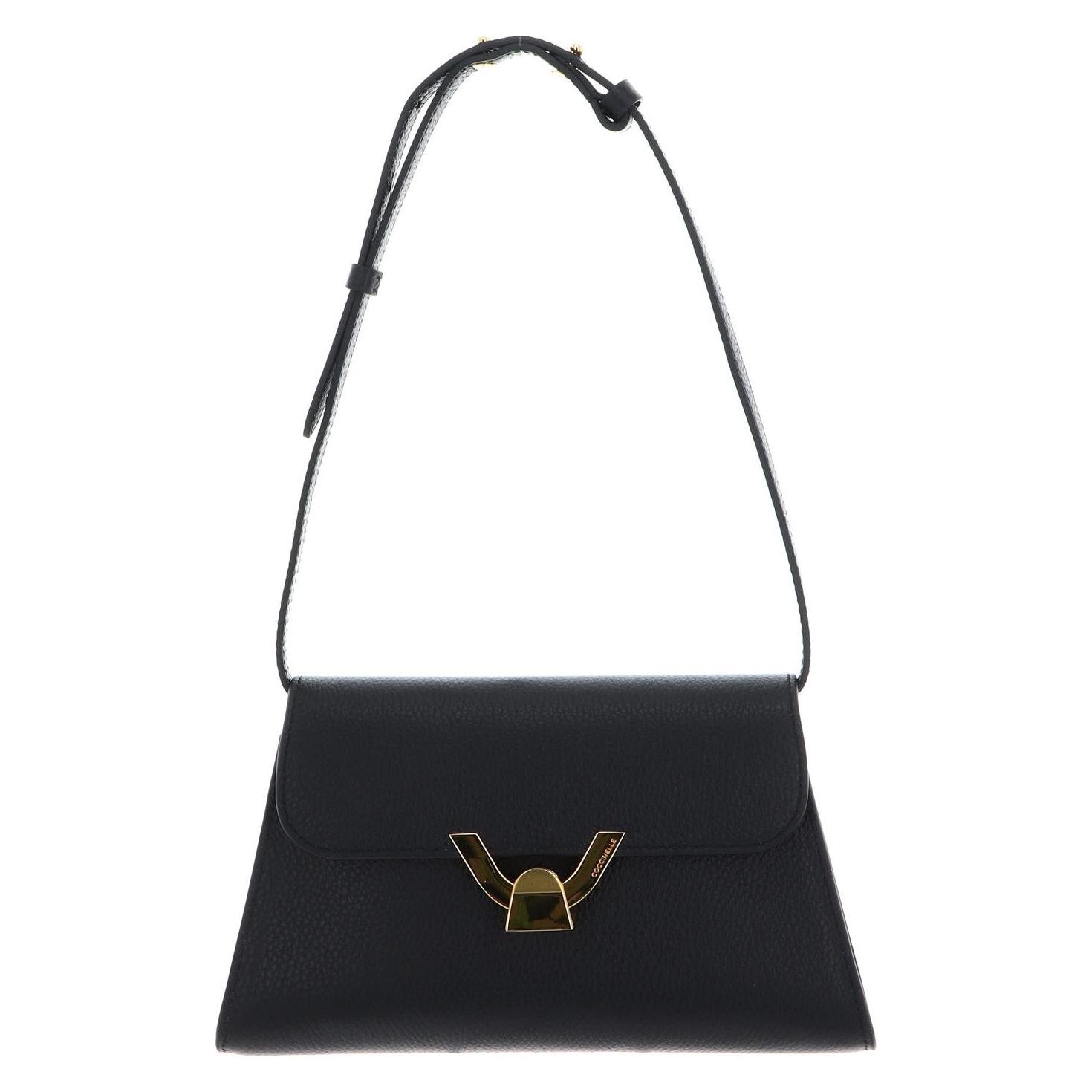 Coccinelle, Damen, Handtasche, Dew Handbag Grained Leather, Schwarz