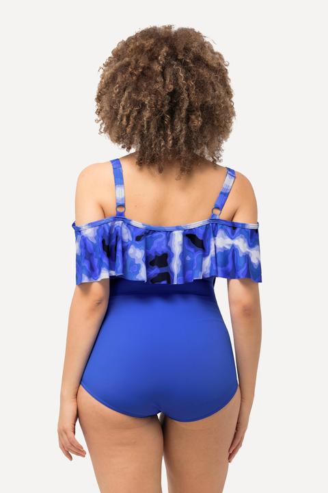 Produktbild Ulla Popken Badeanzug, Volant, Batikdruck, Softcups (46)
