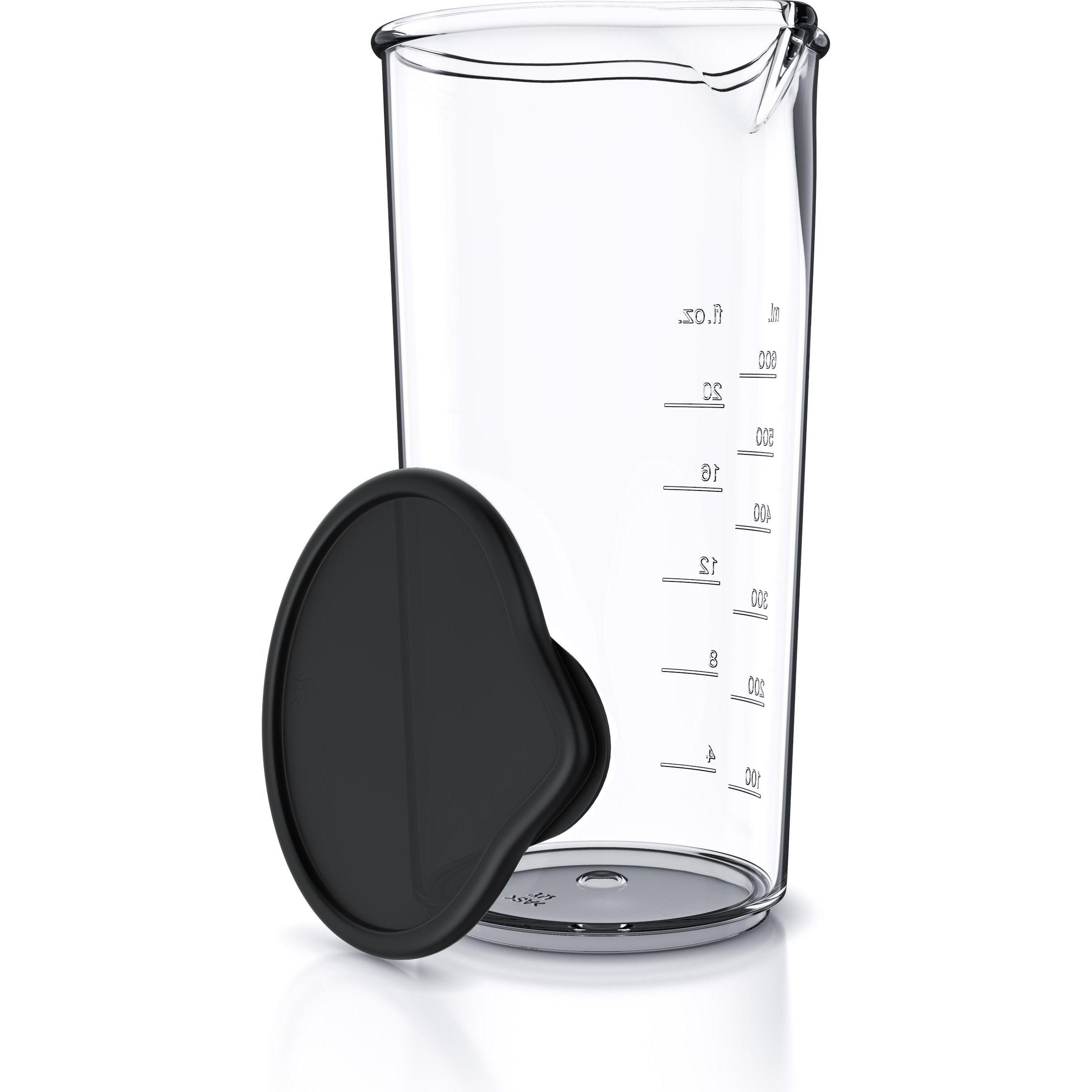 Arendo Messbecher Kunststoff 600ml, 20 Unzen, ideal für elektrische Handmixer und Handrührer, Trinkbecher, Messbecher, S...
