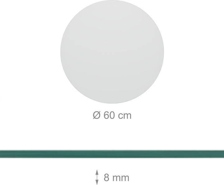 Actual product image Relaxdays Glass plate (60 x 60 cm)