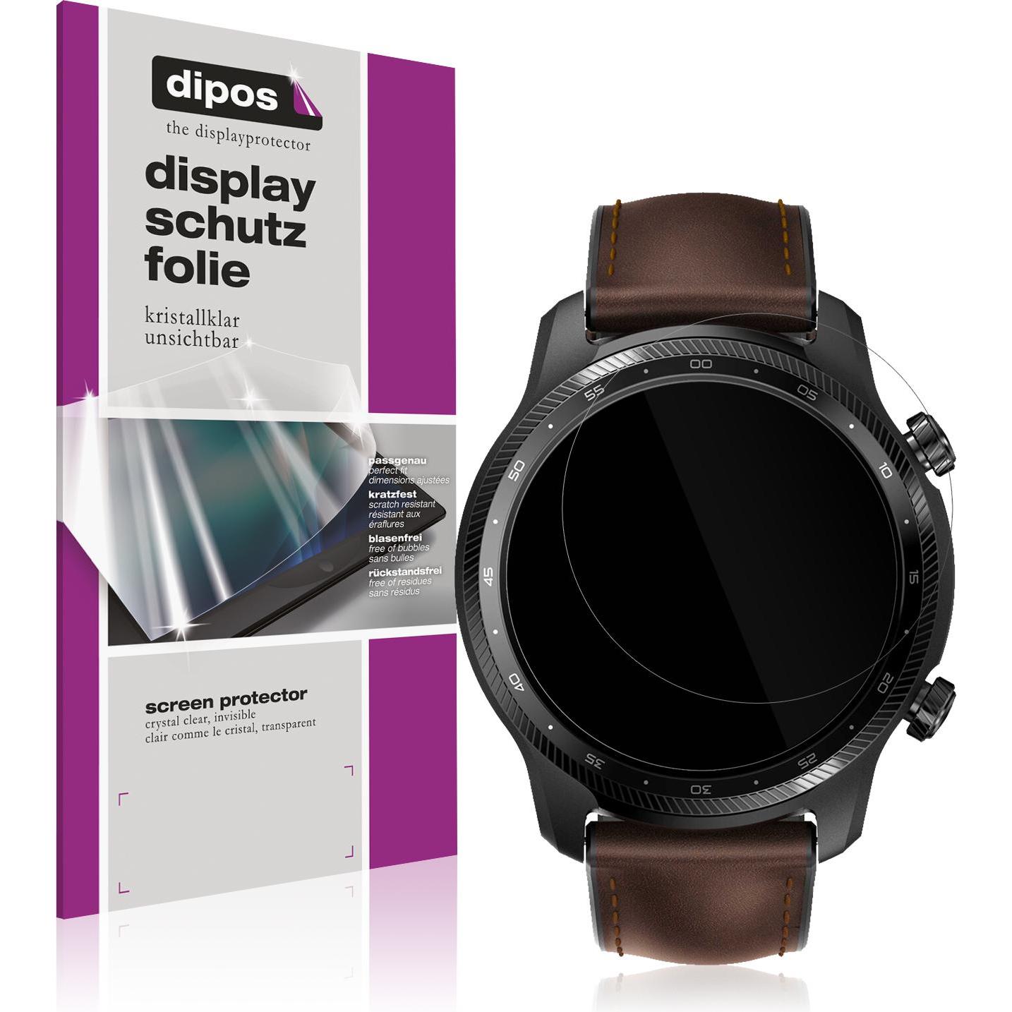 Dipos Displayschutzfolie Crystalclear, Smartwatch Schutzfolie, Transparent