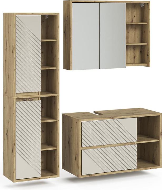 Produktbild Vicco Badmöbel-Set Viola, Artisan-Eiche, 3 Teile