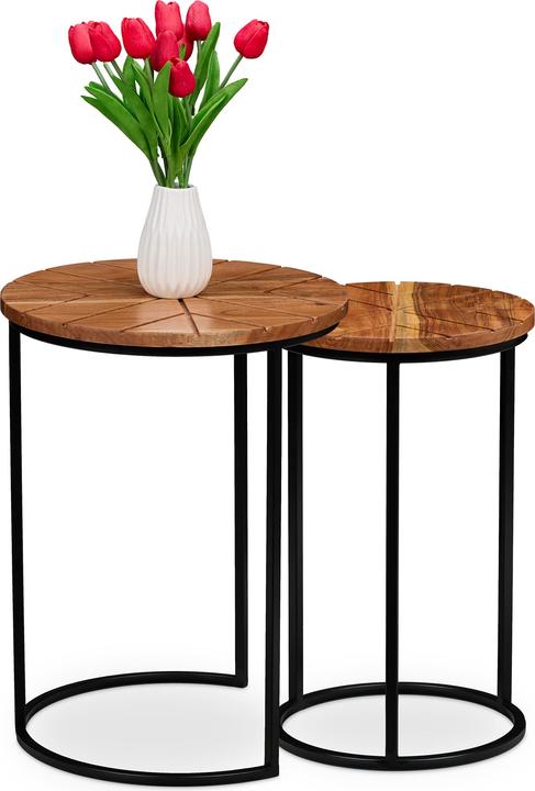 Actual product image Relaxdays 2-piece side table set