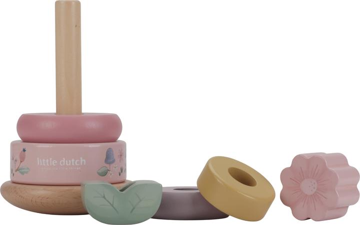 Image du produit Little Dutch Tour d'empilement en bois avec anneaux Fairy Garden