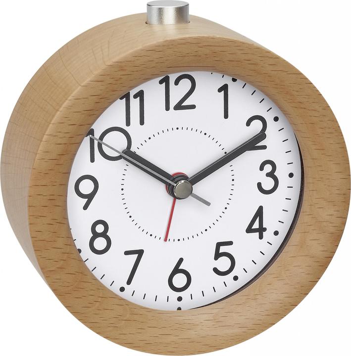 Actual product image TFA Analogue alarm clock with beech frame