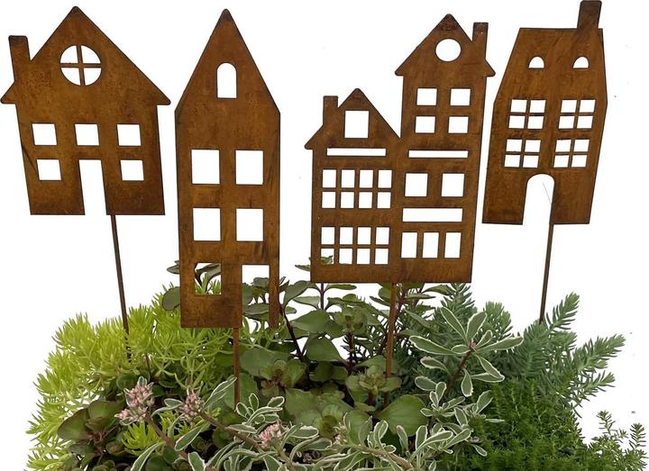 Produktbild LB H&F 4er-Set Gartenstecker Häuser