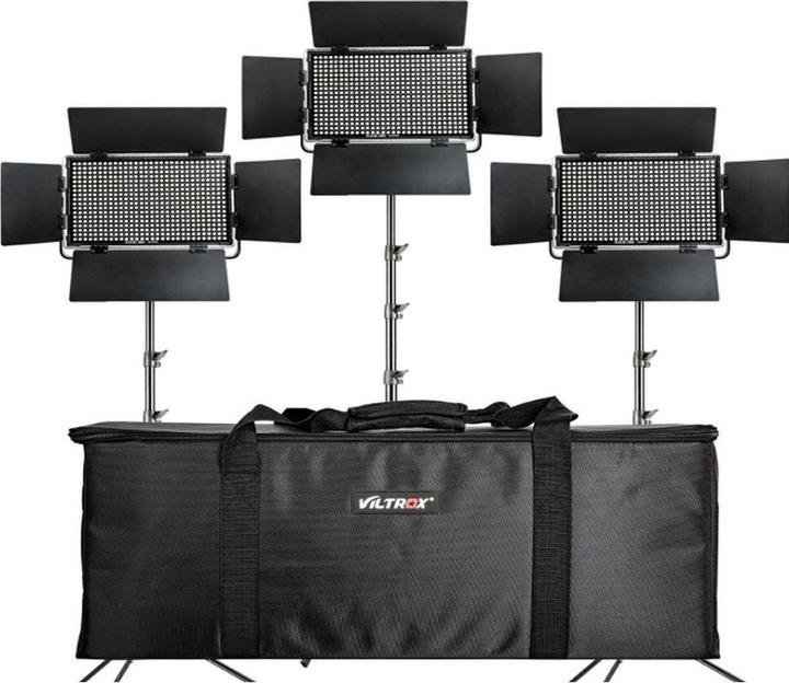 Viltrox Kit triplo di luci LED VL D85T