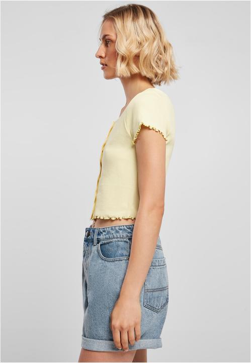 Produktbild Urban Classics Ladies Cropped Button Up Rib Tee (XXL)