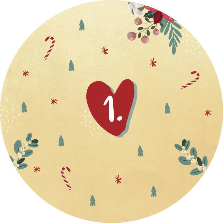 Actual product image Advent in a tin. 24 dear wishes for you