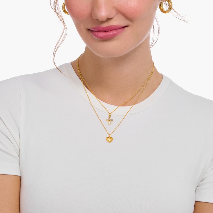 Produktbild Thomas Sabo Kette mit Herz-Anhänger vergoldet (925er Silber, 38 - 45 cm)