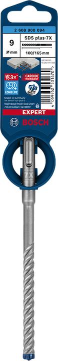 Produktbild Bosch Professional Zubehör EXPERT SDS plus-7X Hammerbohrer, 9 x 100 x 165 mm (9 Millimeter)