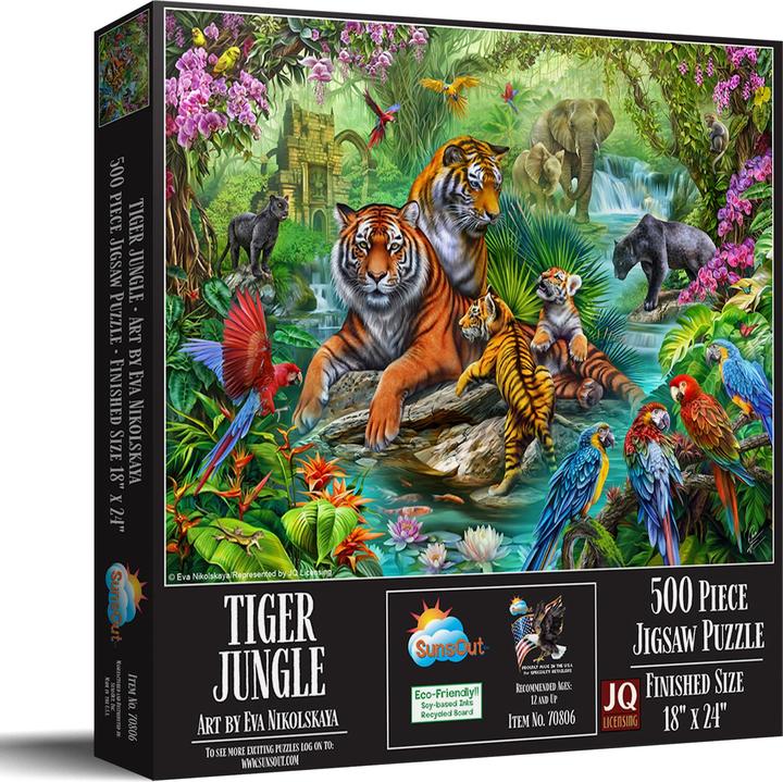Immagine prodotto Sunsout Puzzle 500 pezzi Tiger Jungle (500 pezzi)