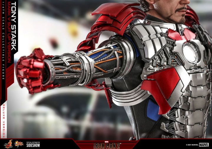 Image du produit Hot Toys Movie Masterpiece 1/6 Tony Stark (Mark V Suit Up Version) Deluxe