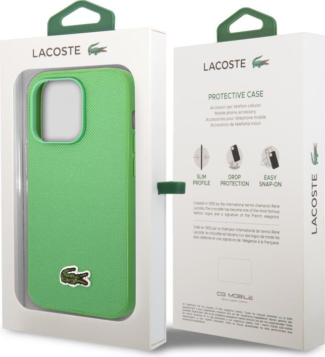 Actual product image Lacoste LCHMP14LPVCN iPhone 14 Pro 6.1" zielony/green hardcase Iconic Petit Pique MagSafe (Apple iPhone 14 Pro)