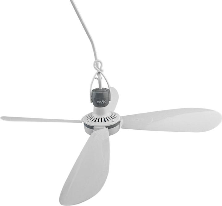 Produktbild GMK Mobiler Deckenventilator 43cm Ø, Hängeventilator mit Haken für Camping, Wohnwagen, Pavillon & Haus