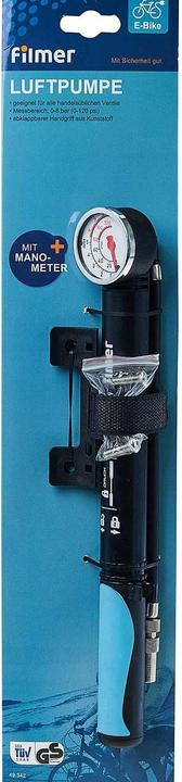 Produktbild Filmer Handluftpumpe Premium 49342, mit Manometer, 8 bar