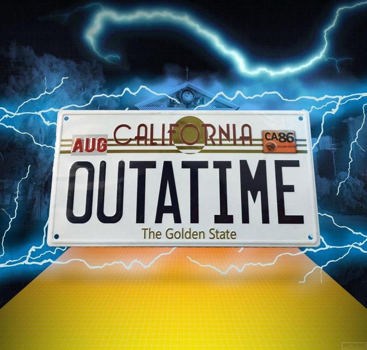 Image du produit Fanattik Retour vers le futur: "Outatime" DeLorean Plaque d'immatriculation 1/1