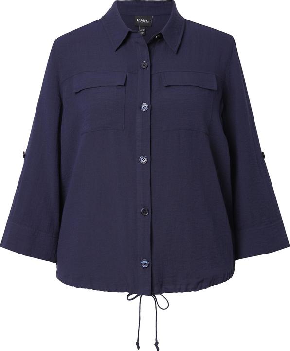 Actual product image Ulla Popken Drawstring Hem Long Sleeve Shacket (62)