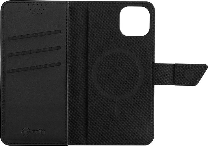 Actual product image Celly WALLYMAG, Wallet Case, Apple, iPhone 13, 15.5 cm (6.1 inch), Black (Apple iPhone 13)