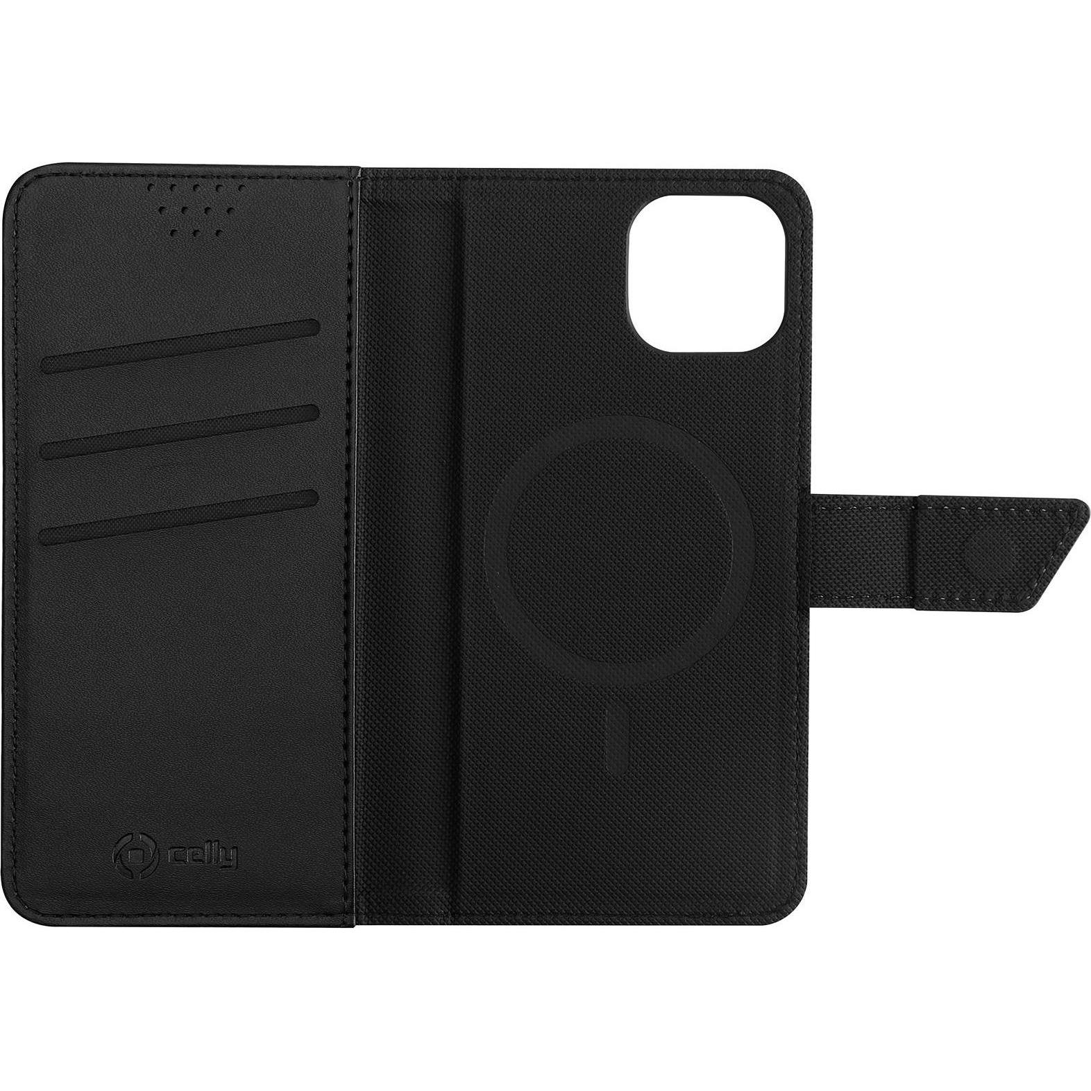Thumbnail - Celly WALLYMAG, Geldbörsenhülle, Apple, iPhone 13, 15,5 cm (6.1 Zoll), Schwarz (Apple iPhone 13), Smartphone Hülle, Schw...
