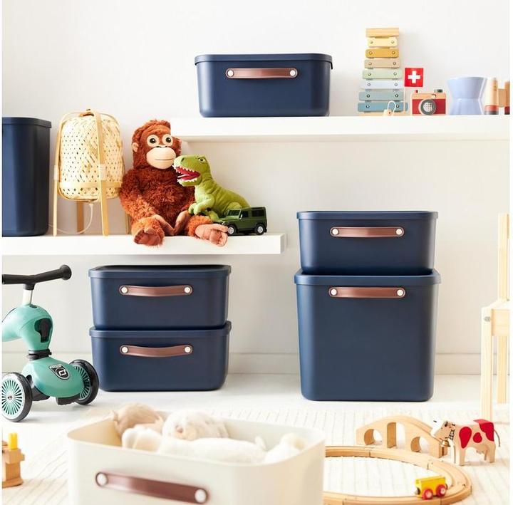 Actual product image Rotho Storage box Maloja 40 l, Midnight Blue (40 l)