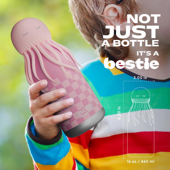 Produktbild Asobu Bestie Meduza - Butelka termiczna ze słomką (0.46 l)