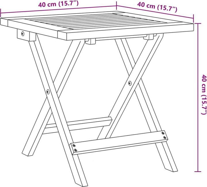 Produktbild vidaXL Garten-Beistelltisch