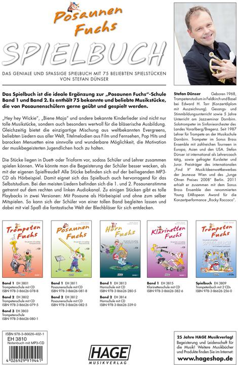 Produktbild Posaunen Fuchs Spielbuch (mit MP3-CD) (Deutsch, Helmut Hage, Stefan Dünser, 2017)