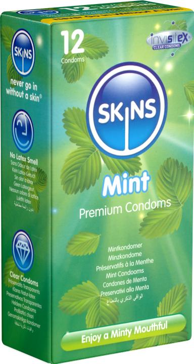 Produktbild Skins Mint» 12 Kondome mit feinem Minzaroma - ohne Latexgeruch (12 Stk.)