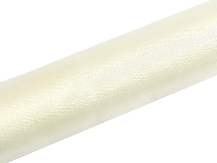 Actual product image Partydeco Organza Plain, light cream, 0.16 x 9m (1 pc. / 9 lm)