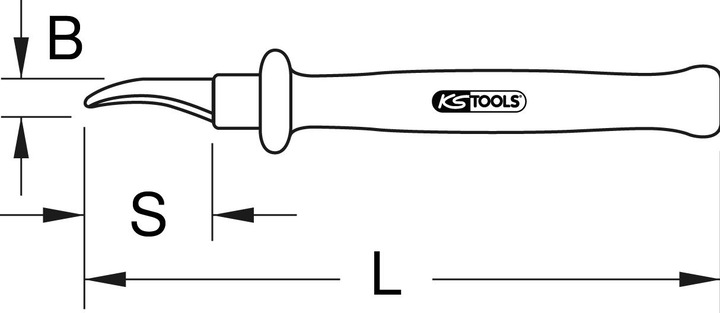 Immagine prodotto KS Tools Coltello da decantazione isolato, 180 mm (18 cm)