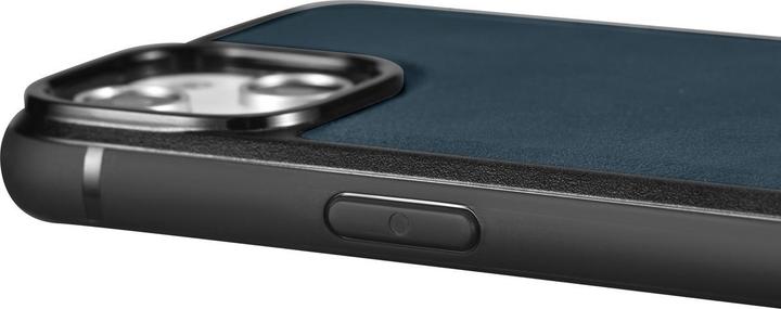 Image du produit iCarer Housse en cuir huilé recouverte de cuir naturel pour iPhone 14 bleu (WMI14220717-BU) (Apple iPhone 14)