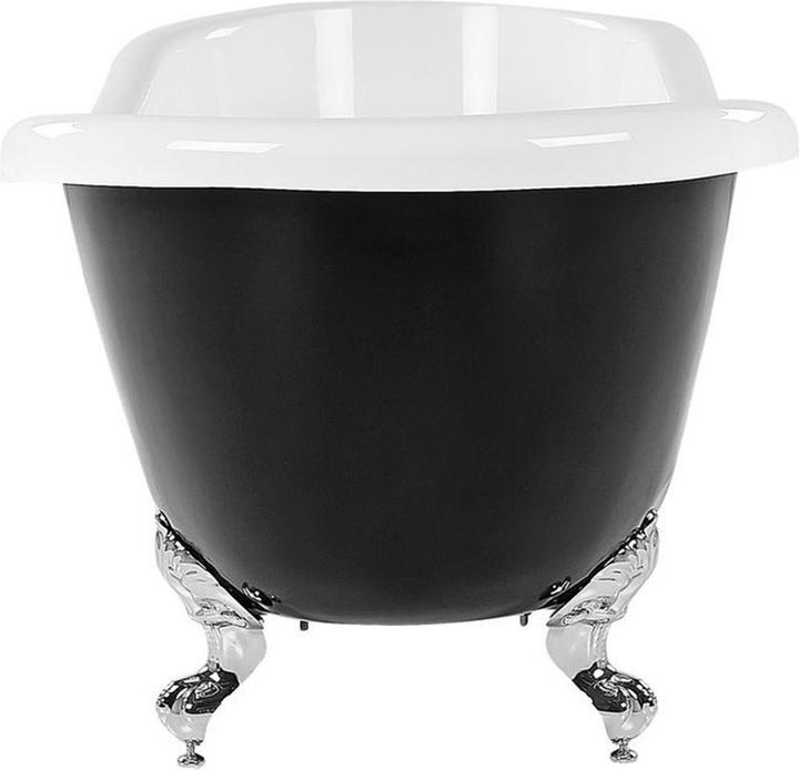 Produktbild Beliani Badewanne freistehend schwarz oval 153 x 77 cm CAYMAN (200 l, 153 cm, 77 cm)