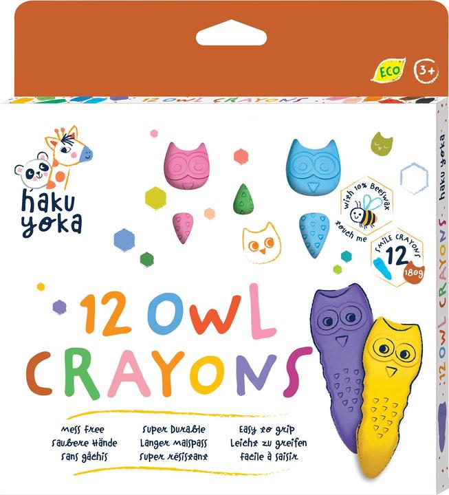 Image du produit Magni Crayons de cire pour figurines Hibou (Multicolore, 12 x)