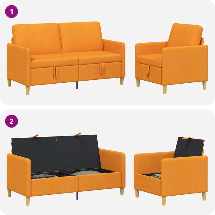 Produktbild vidaXL Sofa Set (1-Sitzer, 2-Sitzer)