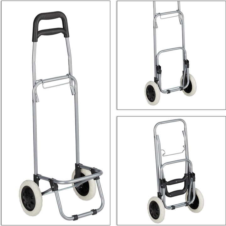 Immagine prodotto Relaxdays Carrello portaspesa, pieghevole