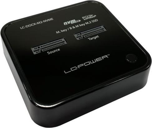 Actual product image LC-Power LC-DOCK-M2-NVME for 2x NVMe-M.2-SSD docking station retail