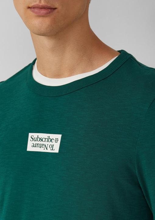 Produktbild s.Oliver T-Shirt Longsleeve mit Flammgarnstruktur und Frontprint (S)